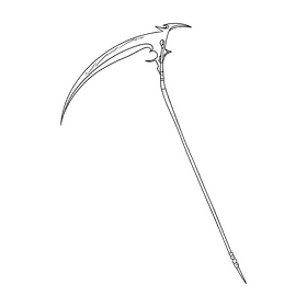 Scythe black and white clipart