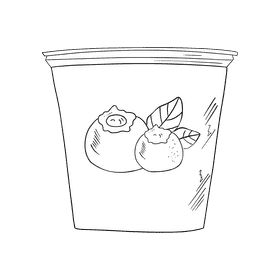 Yogurt black and white clipart