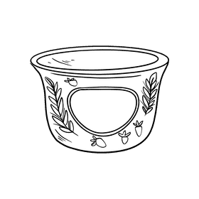 Yogurt black and white clipart
