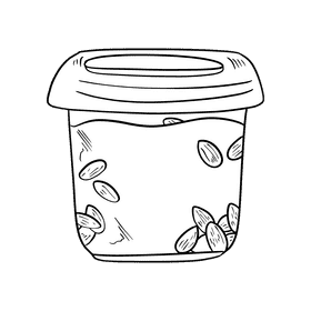 Yogurt black and white clipart
