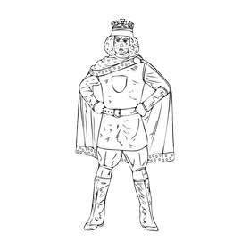 King black and white clipart