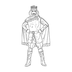 King black and white clipart