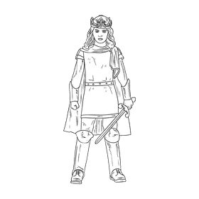 King black and white clipart