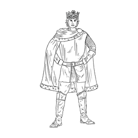King black and white clipart