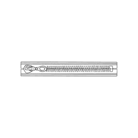 Zipper black and white clipart