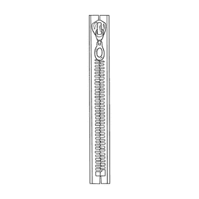 Zipper black and white clipart