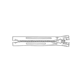 Zipper black and white clipart