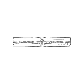 Zipper black and white clipart