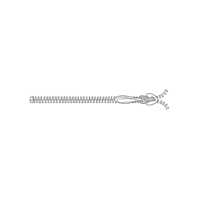 Zipper black and white clipart