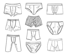 Briefs black and white vector