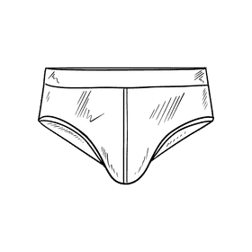 Briefs black and white clipart