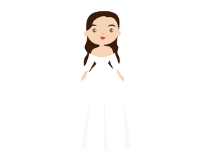 Bride brunette clipart