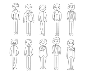 Groom black and white vector
