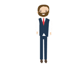 Groom in a blue vest clipart