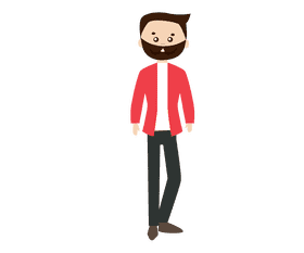 Groom in a red jacket clipart
