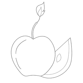 Happy birthday fruit black and white clipart