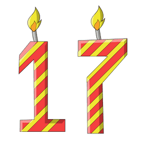 Happy birthday number clipart