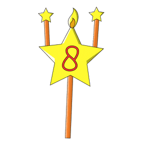 Happy birthday star clipart