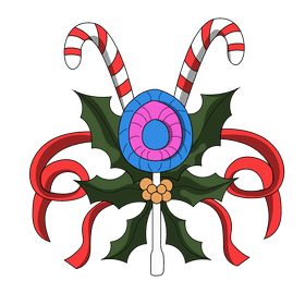 Christmas holly candy clipart