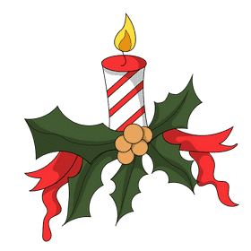 Christmas holly candy clipart