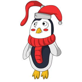 Christmas ornament pinguin clipart