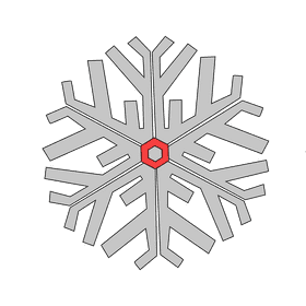 Christmas ornament snowflake clipart