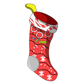Christmas stocking candy clipart