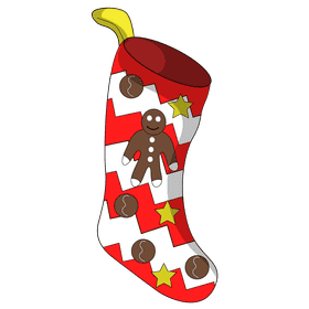 Christmas stocking ginger bread clipart
