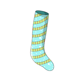 Christmas stocking snow clipart