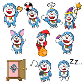Doraemon set vector