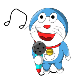 Doraemon sing clipart