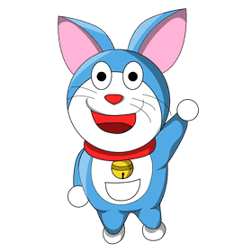 Doraemon with ears clipart