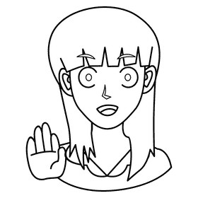 Emotion happy black and white clipart