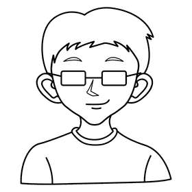 Emotion proud black and white clipart