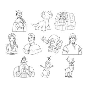 Frozen  Set black and white vector
