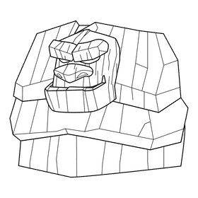 Frozen Earth Giant black and white clipart