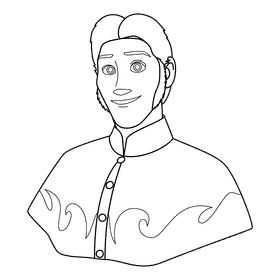 Frozen Hans black and white clipart