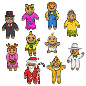 Gingerbread Set vector