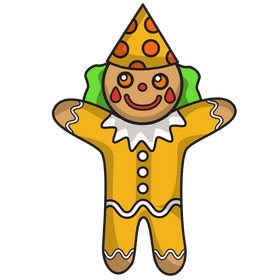 Gingerbread Clown clipart