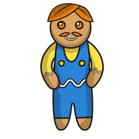 Gingerbread Father clipart