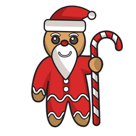 Gingerbread Santa clipart