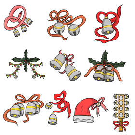 Jingle bells set vector