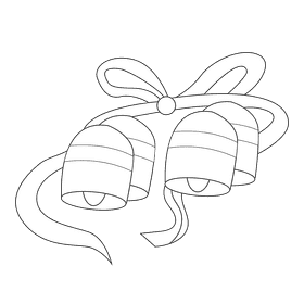 Jingle bells four black and white clipart