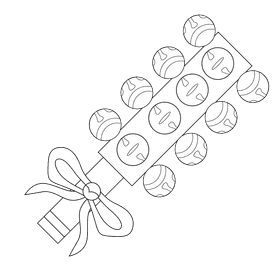 Jingle bells hand black and white clipart
