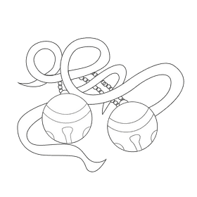 Jingle bells twins bells black and white clipart
