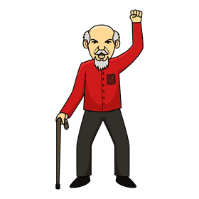 Oldman Angry clipart