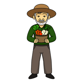 Oldman Farmer clipart