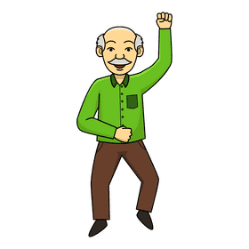 Oldman Happy clipart