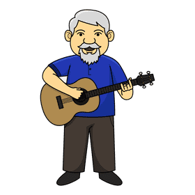Oldman Music clipart