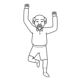 Oldman Sport black and white clipart